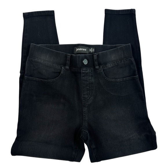 Betabrand 4-Pocket Yoga Denim Jeans Skinny Leg Black – Size XS Short Petite NWT - Picture 1 of 9